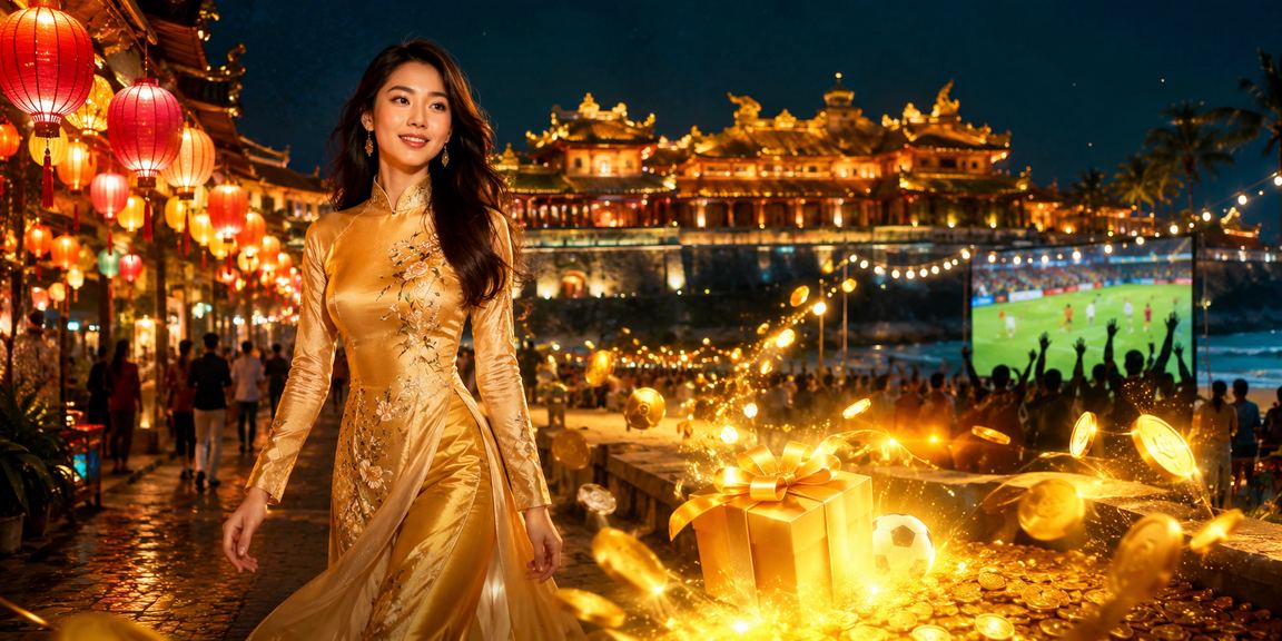 Người hâm mộ bóng đá tại Huế mặc áo dài truyền thống xem trận đấu và theo dõi kết quả cá cược
