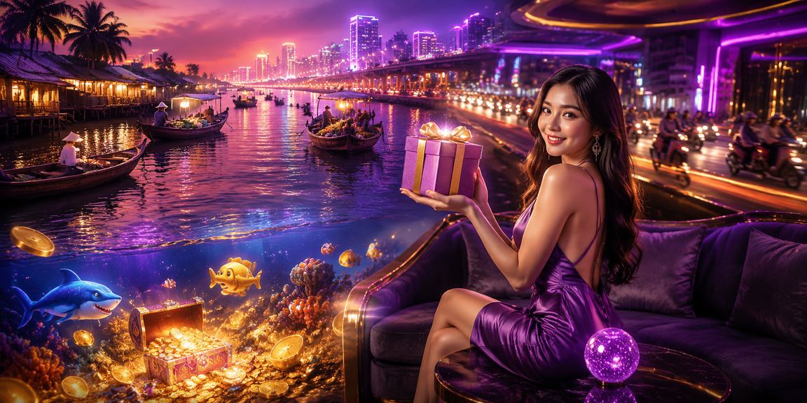 Ánh đèn neon rực rỡ phản chiếu trên mặt nước sông Mekong, khung cảnh buổi tối đặc trưng miền Tây